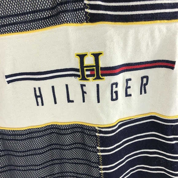 Vintage Tommy Hilfiger Rare Polo Striped XL Early 2000s Y2K Short Sleeve Tee - Picture 2 of 12